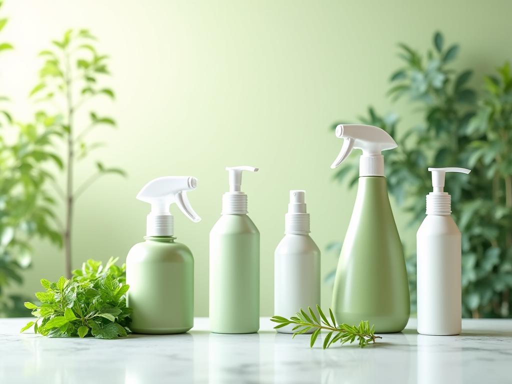 Eco-friendly green cleaning products and biodegradable solutions